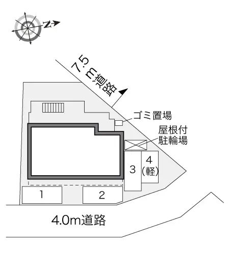 ★手数料０円★水戸市東赤塚　月極駐車場（LP）